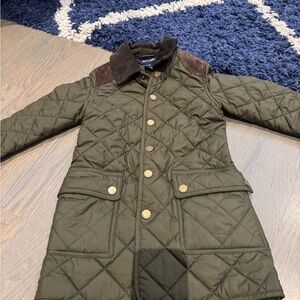 Ralph Lauren Olive Jacket with Brown Corduroy Collar